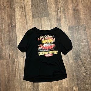 vintage car black tee